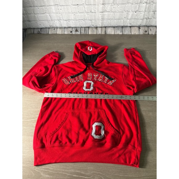Ohio State Buckeyes Hoodie Sweatshirt Men's Size M Red Pullover NCAA Football - Picture 10 of 13